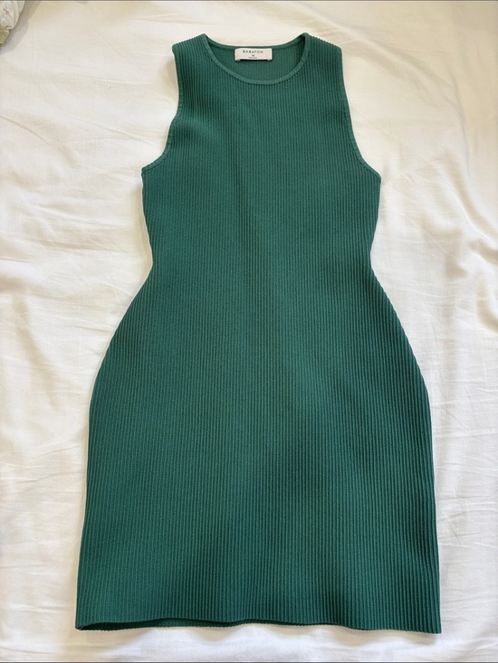 Babaton Dresses & Skirts - Babaton Forest Green Ribbed Midi Tank Dress